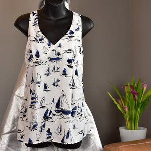 Akira Sailboat Racer Back Blouse